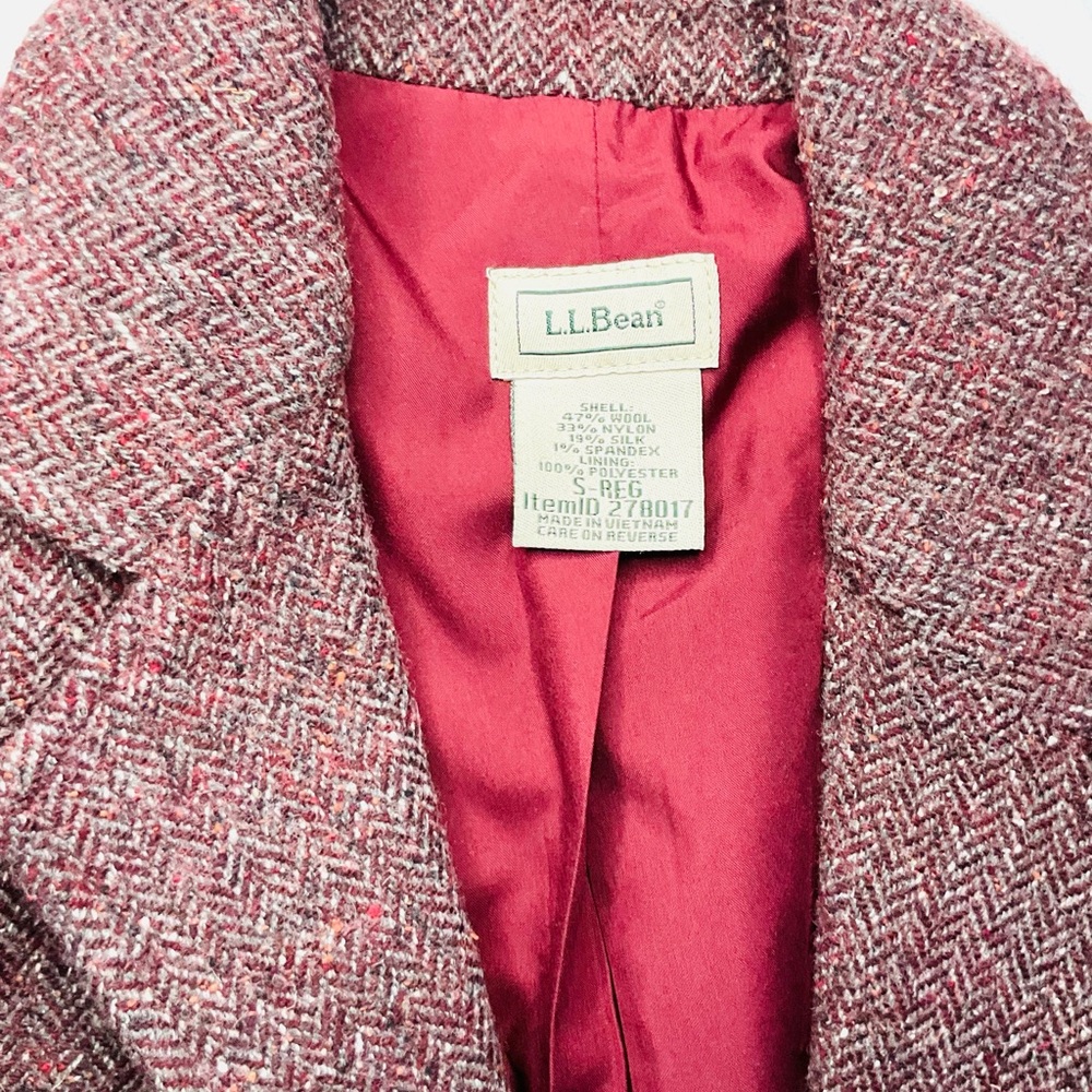 L.L. Bean Small Wool Herringbone Blazer Jacket